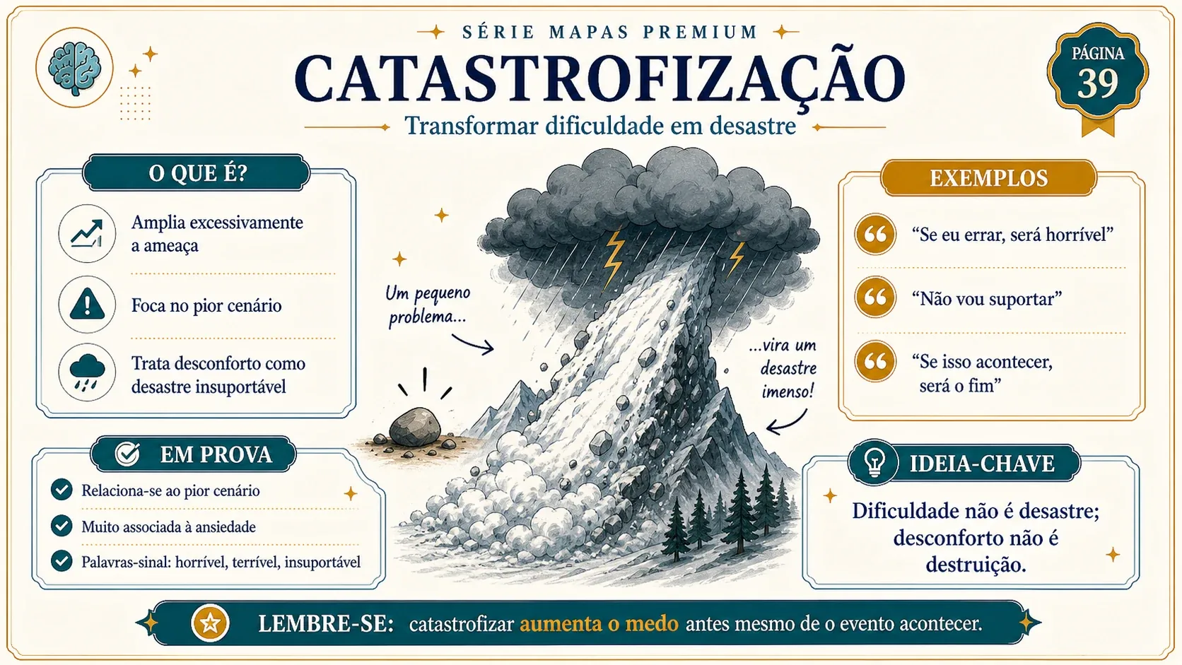Prévia do material 100 Mapas Mentais de TCC - Catastrofização